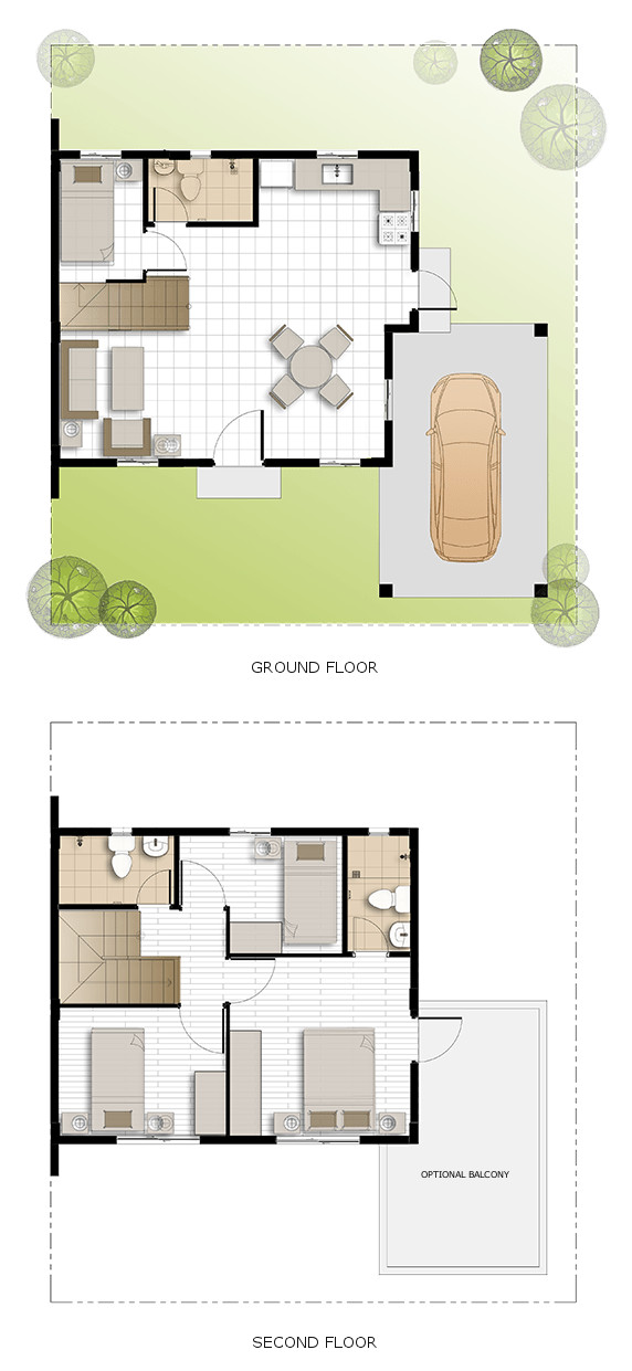 Dana Floor Plan House and Lot in Capas