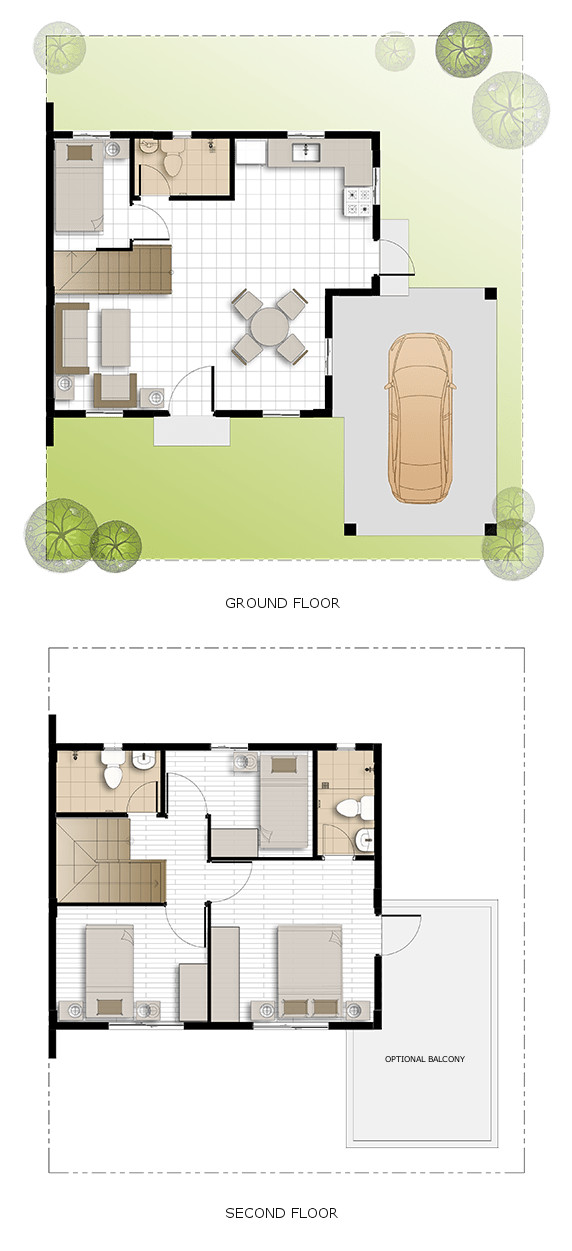 Dani Floor Plan House and Lot in Capas